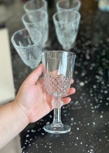 Kristal Görünümlü Ayaklı 6'lı Sunum bardağı - Görsel 3