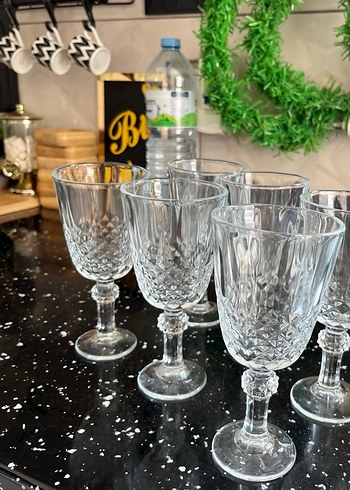 Kristal Görünümlü Ayaklı 6'lı Sunum bardağı - Görsel 2