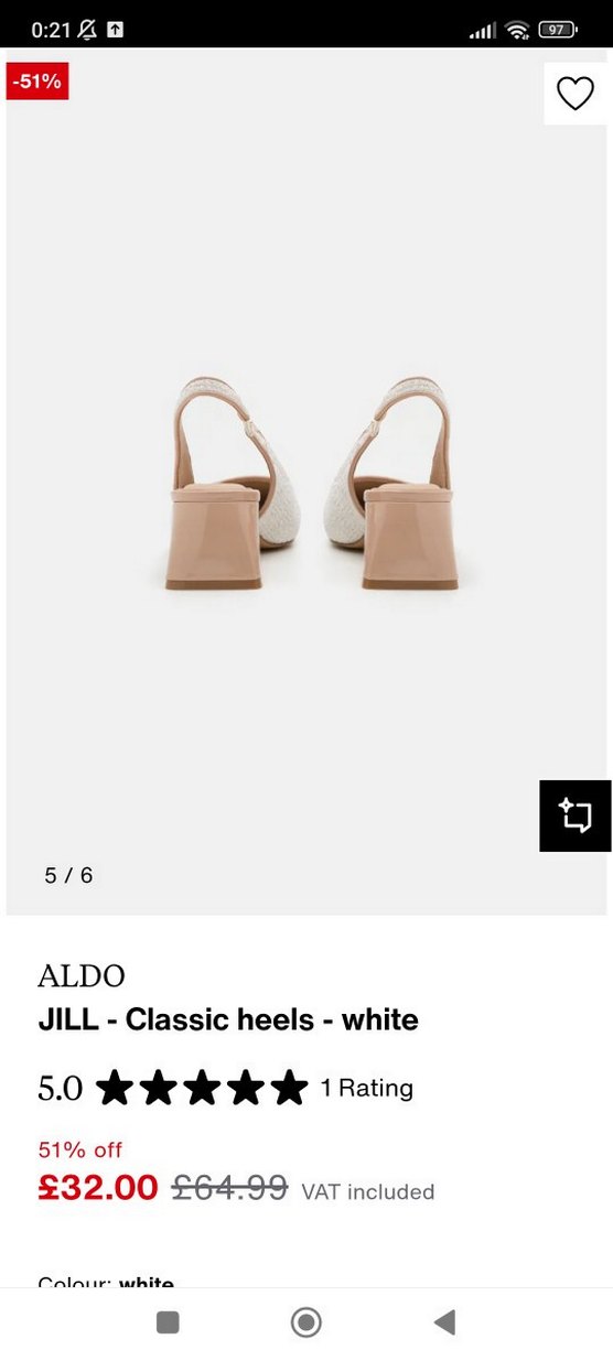 ALDO JILL Beyaz Klasik Topuklu Kadın Ayakkabı - Görsel 5