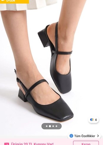 Siyah Minimalist Tokalı rugan Topuklu Kadın Ayakkabı - Görsel 2