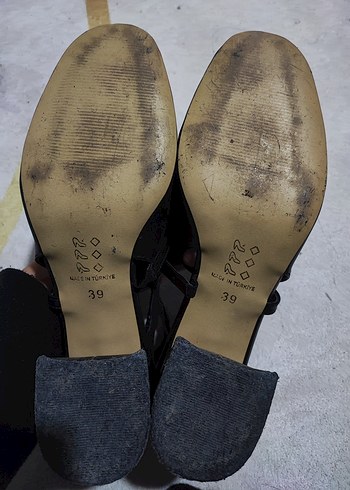 Siyah Minimalist Tokalı rugan Topuklu Kadın Ayakkabı - Görsel 7