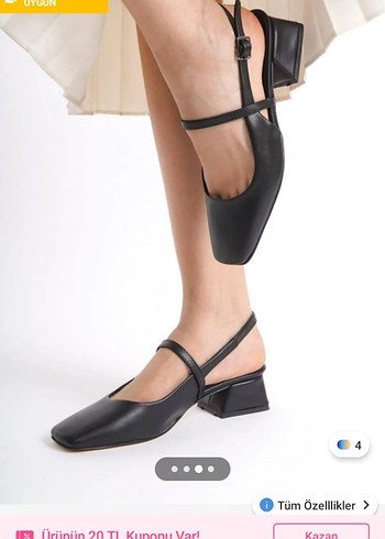 Siyah Minimalist Tokalı rugan Topuklu Kadın Ayakkabı - Görsel 3