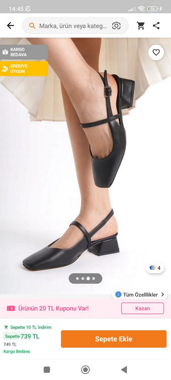 Siyah Minimalist Tokalı rugan Topuklu Kadın Ayakkabı - Görsel 3