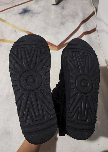 Siyah Kürklü Kadın Dolgu Topuk Bot ugg - Görsel 8