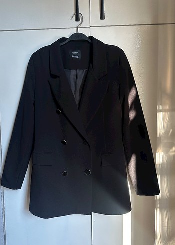 Zara Sikligin Simgesi Siyah Cift Sirali Blazer Ceket