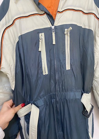 Erkek Gri Kayak Tulumu Fermuarlı - Görsel 2