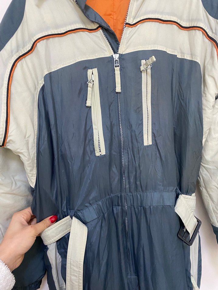 Erkek Gri Kayak Tulumu Fermuarlı - Görsel 2