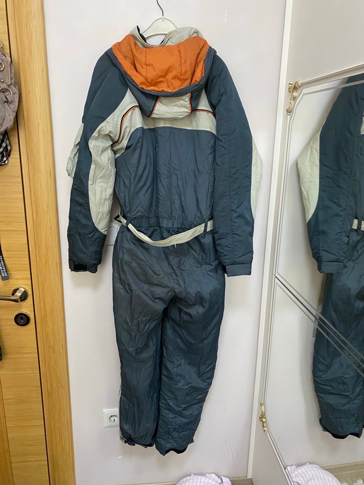 Erkek Gri Kayak Tulumu Fermuarlı - Görsel 4