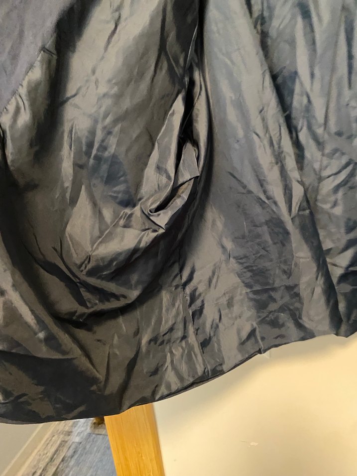 Kadın Lacivert Süet Fermuarlı Blazer Ceket - Görsel 4