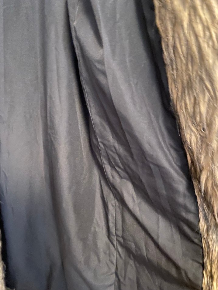 Kahverengi Uzun Suni Kürk Kadın Kaban - Görsel 3