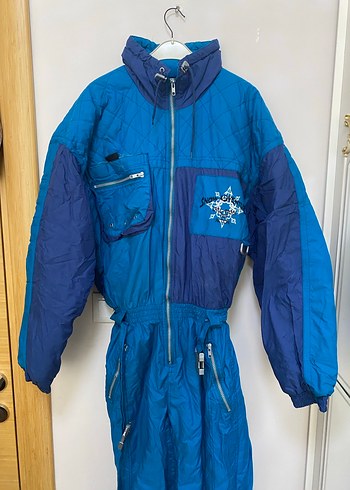 Koyu Mavi Fermuarlı Kayak Tulumu - Görsel 2