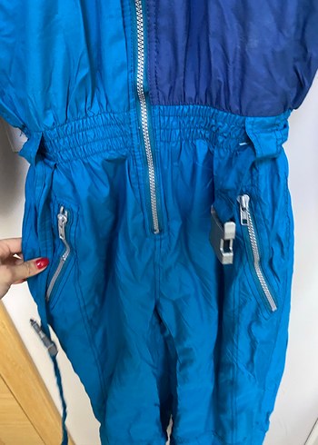 Koyu Mavi Fermuarlı Kayak Tulumu - Görsel 3