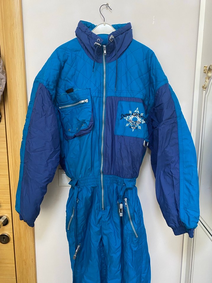 Koyu Mavi Fermuarlı Kayak Tulumu - Görsel 2