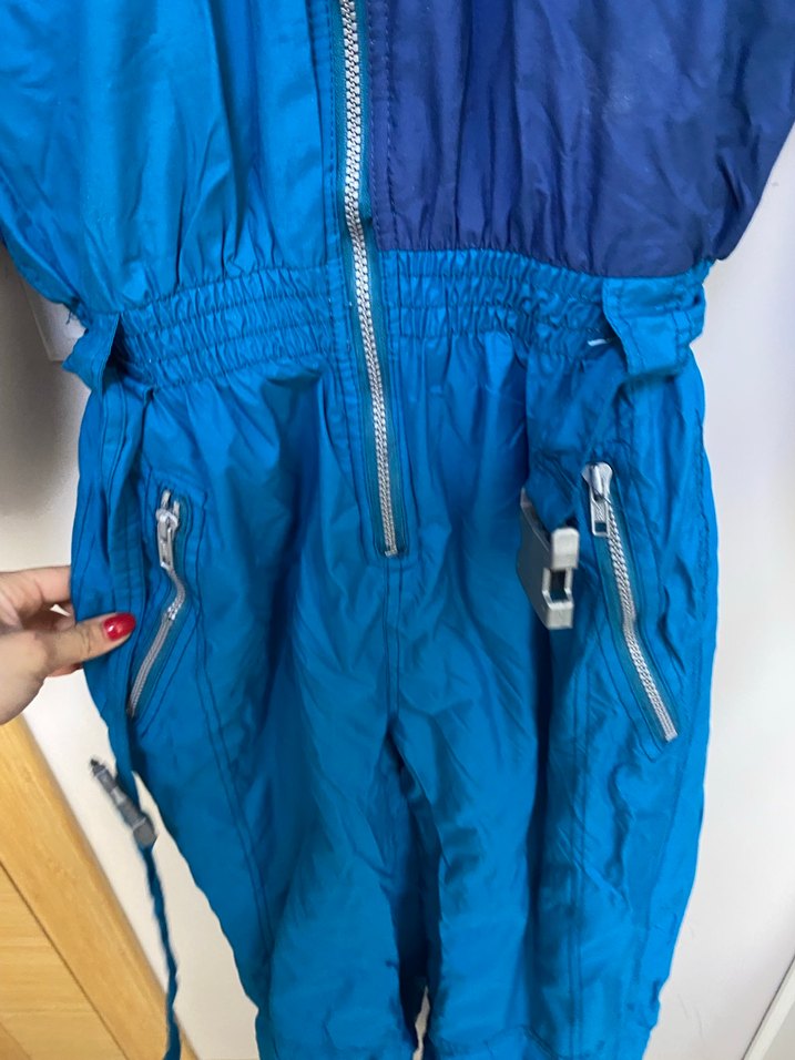 Koyu Mavi Fermuarlı Kayak Tulumu - Görsel 3