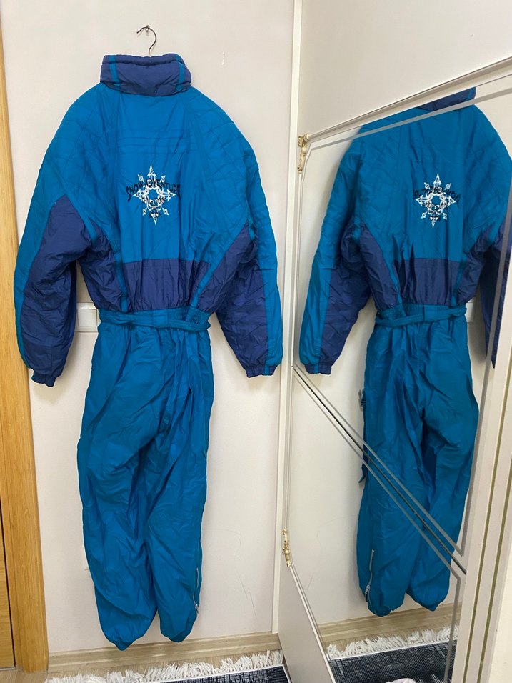 Koyu Mavi Fermuarlı Kayak Tulumu - Görsel 4