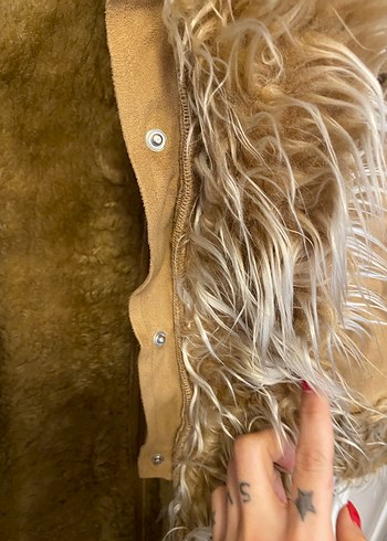 Kahverengi Süet Uzun Kadın Kaban - Görsel 5