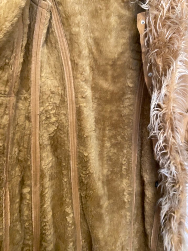 Kahverengi Süet Uzun Kadın Kaban - Görsel 4