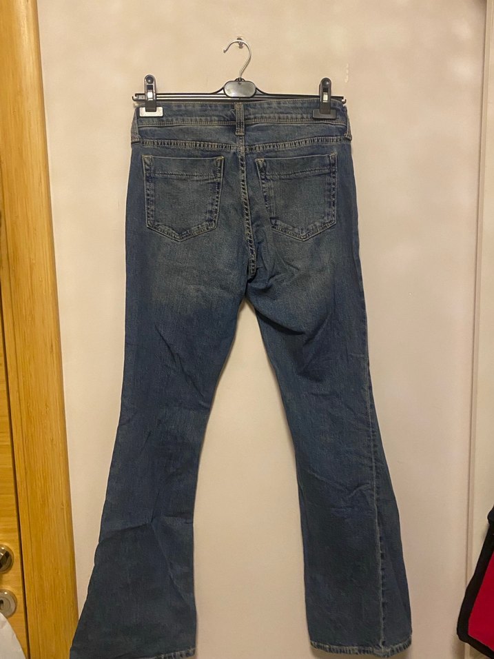 Kadın Mavi Denim Dar Kesim Midi Jean - Görsel 3