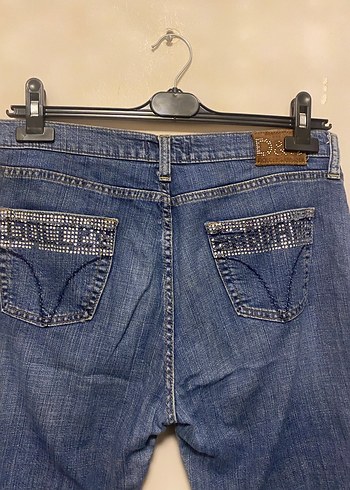 Gri Tonlu Mavi Bol Kesim Midi Denim Jean - Görsel 4