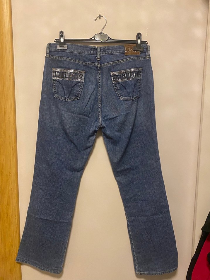 Gri Tonlu Mavi Bol Kesim Midi Denim Jean - Görsel 3