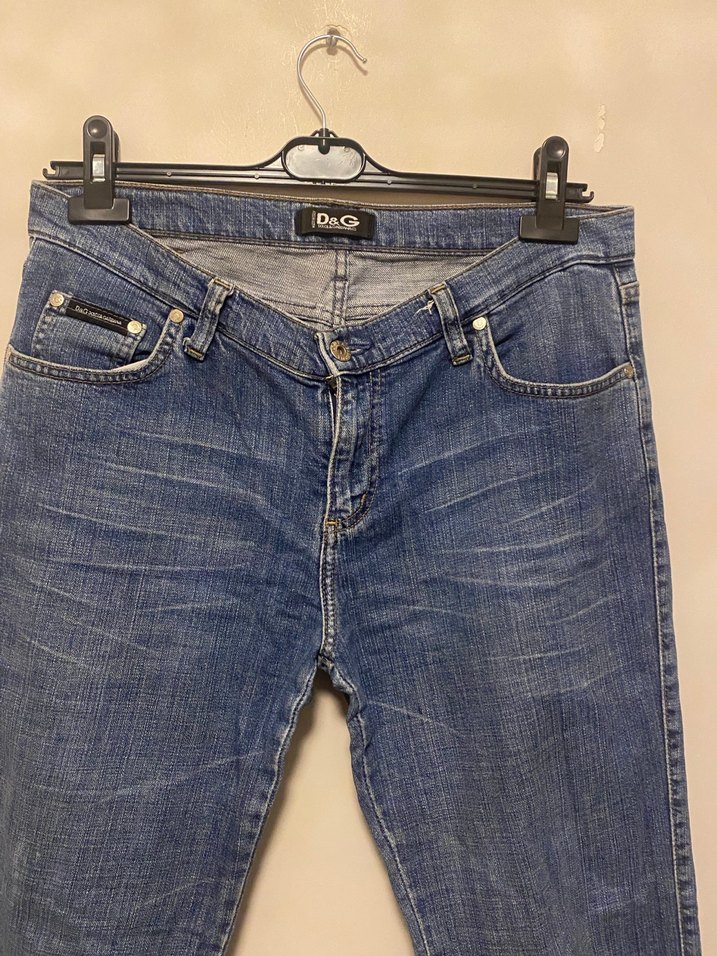 Gri Tonlu Mavi Bol Kesim Midi Denim Jean - Görsel 2