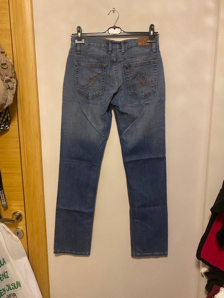 Kadın Lacivert Denim Rahat Kesim Jean - Görsel 3