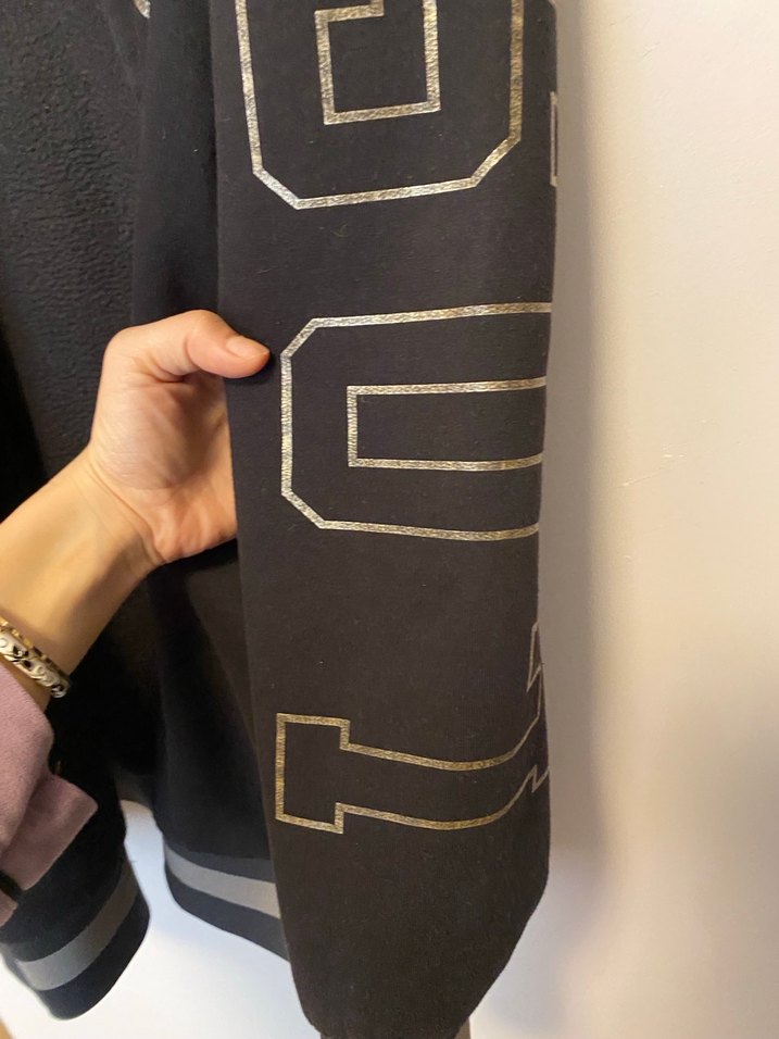 Düğmeli Siyah Kadın Oversize Ceket - Görsel 4