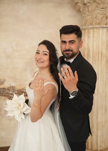 Beyaz A Kesim Uzun Gelinlik - Görsel 5