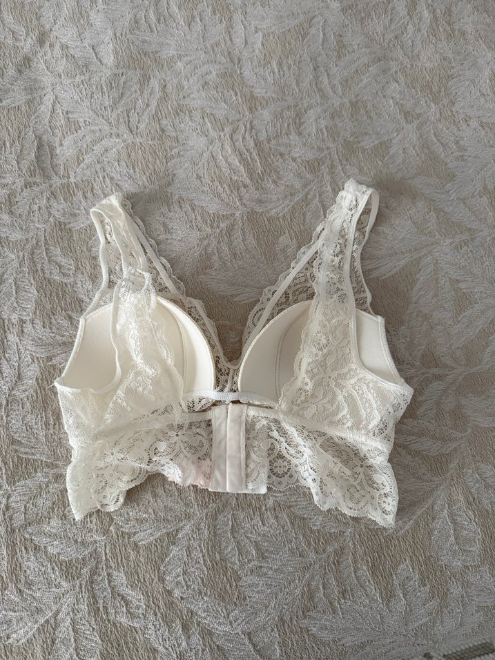 Beyaz Bohem Dantel Bralet - Görsel 2