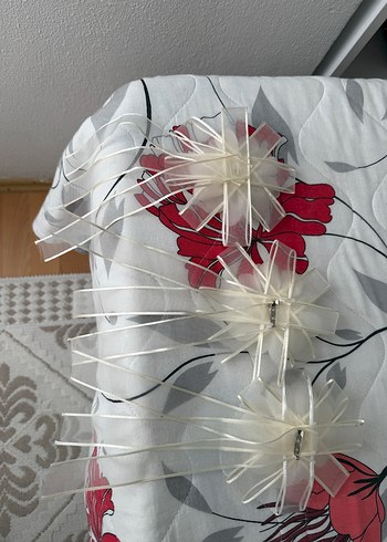 Beyaz Dantel Çiçekli Bohça Aksesuarı - Görsel 2