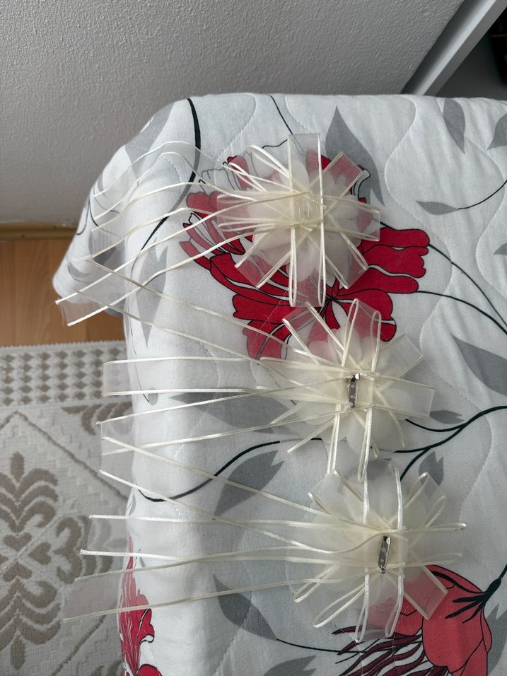 Beyaz Dantel Çiçekli Bohça Aksesuarı - Görsel 2