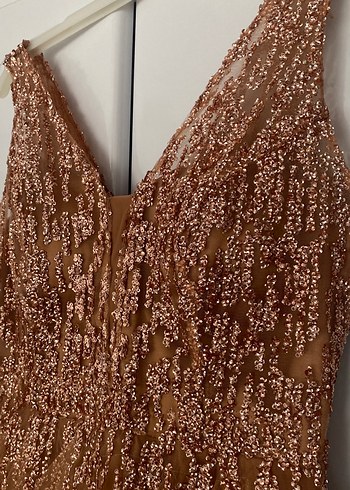 Bej Nişan elbisesi - Görsel 2