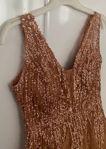 Bej Nişan elbisesi - Görsel 5