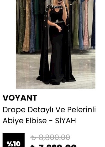 Siyah V Yaka Uzun Drapeli Kadın Abiye Elbise - Görsel 4