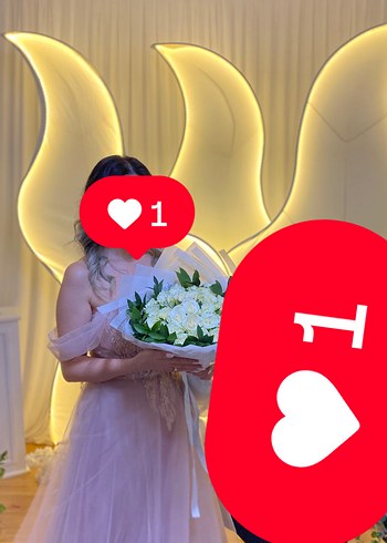 36 Beden pembe Renk Pembe Işıltılı Straplez Midi Nişan Elbisesi