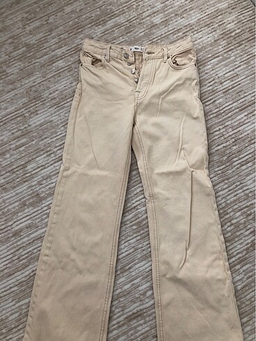 Mango 34 beden krem pantolon