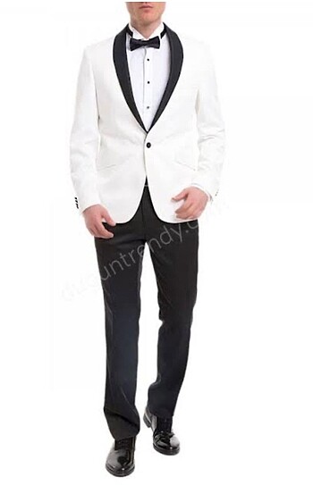 Beymen 52/ 6N ( Drop) beyaz smokin tam set