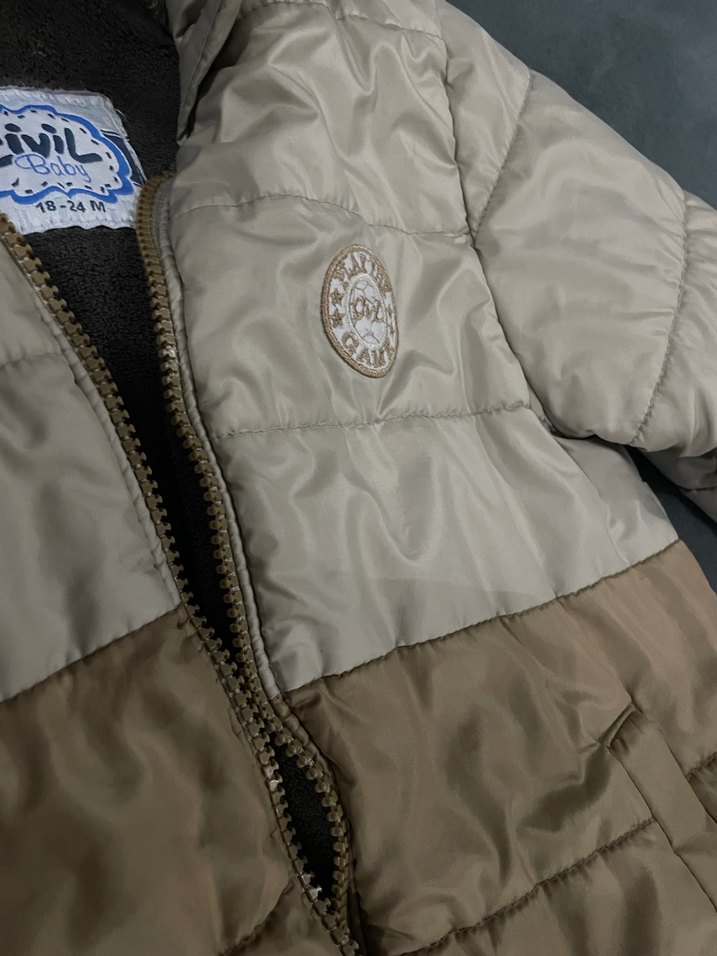 Civil Kahverengi Fermuarlı Erkek Çocuk Mont - Görsel 3