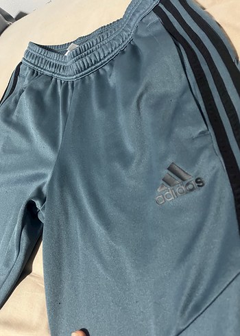 Adidas Orijinal Gri Erkek Spor Sweatpant Fermuarlı - Görsel 2