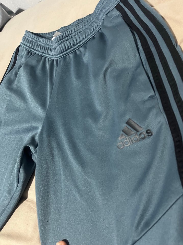 Adidas Orijinal Gri Erkek Spor Sweatpant Fermuarlı - Görsel 2