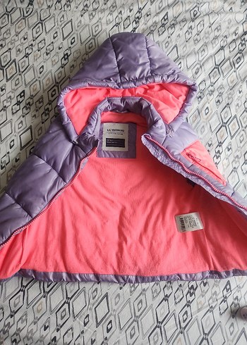 Kız Çocuk Kapüşonlu Mor Şişme Yelek - Görsel 2