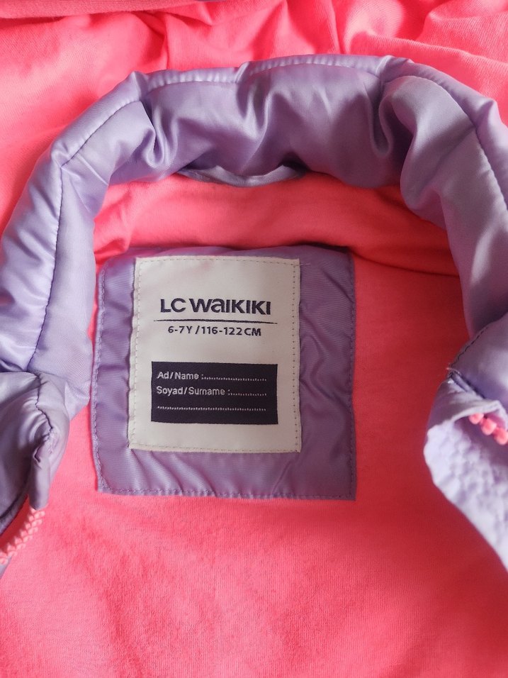 Kız Çocuk Kapüşonlu Mor Şişme Yelek - Görsel 3