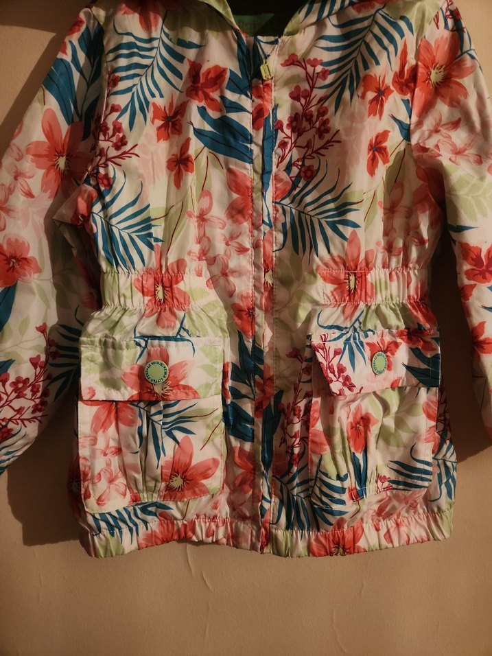 Renkli Kapüşonlu Kız Yağmurluk - Görsel 2