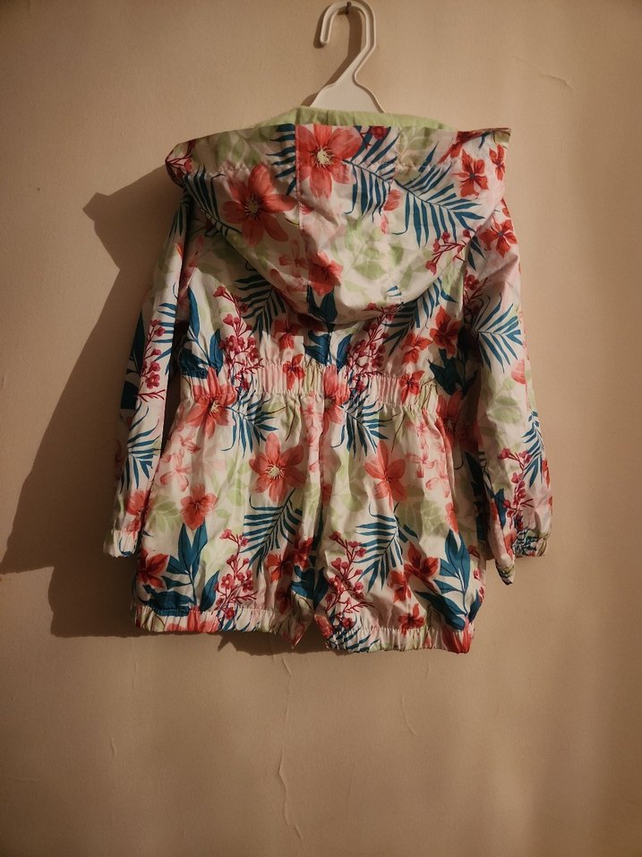 Renkli Kapüşonlu Kız Yağmurluk - Görsel 4