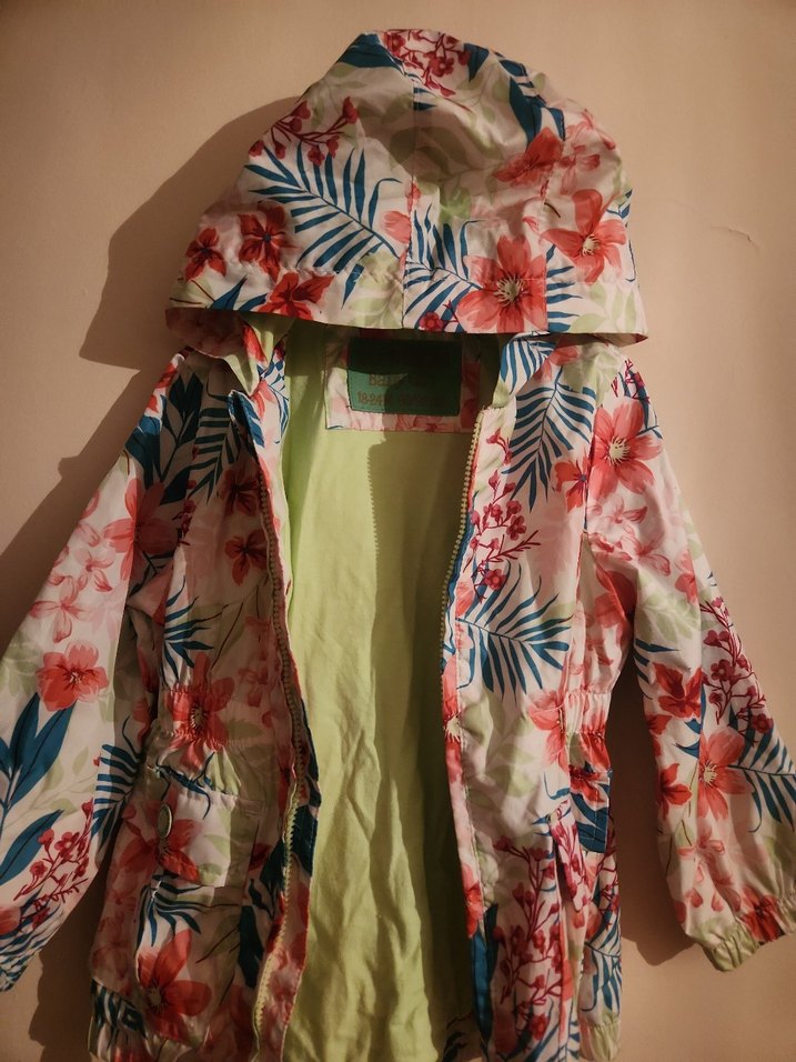 Renkli Kapüşonlu Kız Yağmurluk - Görsel 5