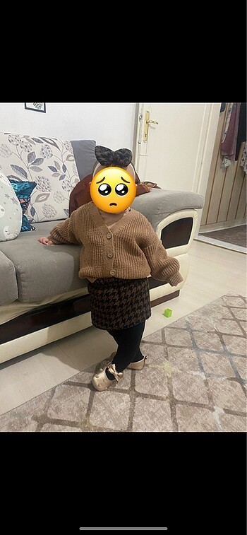 Kız bebek kışlık etek+ ayakkabı