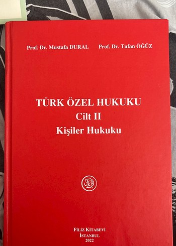 Türk Özel Hukuku Cilt II - Kişiler Hukuku Kitabı