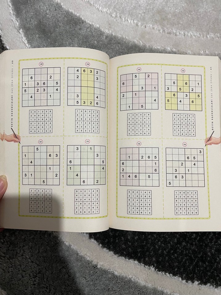 365 Zeka Oyunu - Beyin Egzersizleri Kitabı sudoku kitabı - Görsel 3