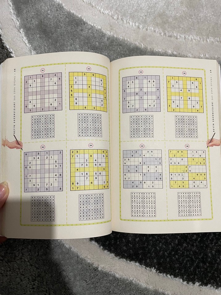 365 Zeka Oyunu - Beyin Egzersizleri Kitabı sudoku kitabı - Görsel 2