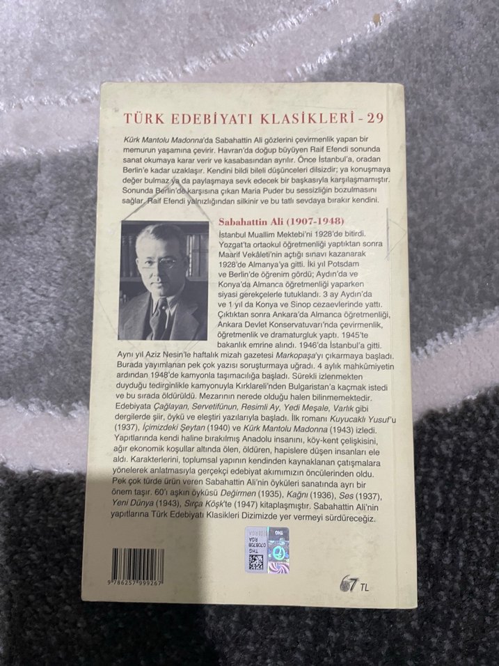 Kürk Mantolu Madonna - Sabahattin Ali - Görsel 2